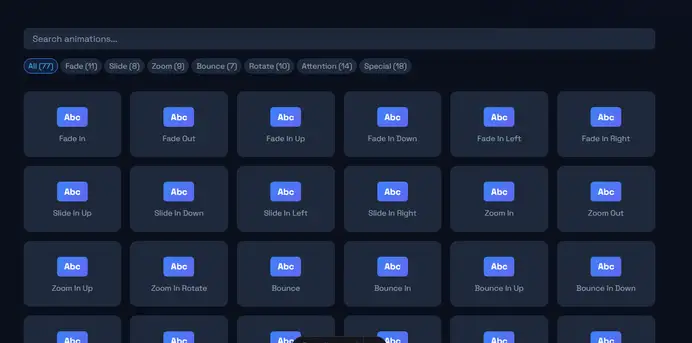 CSS Animations preview